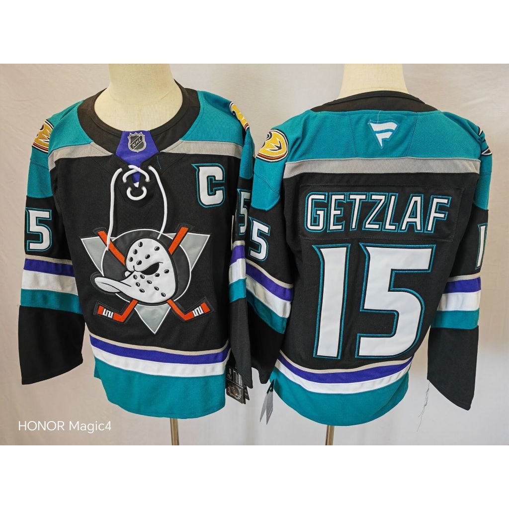 NHL Jersey vịt khúc côn cầu, áo thêu dài tay thể thao