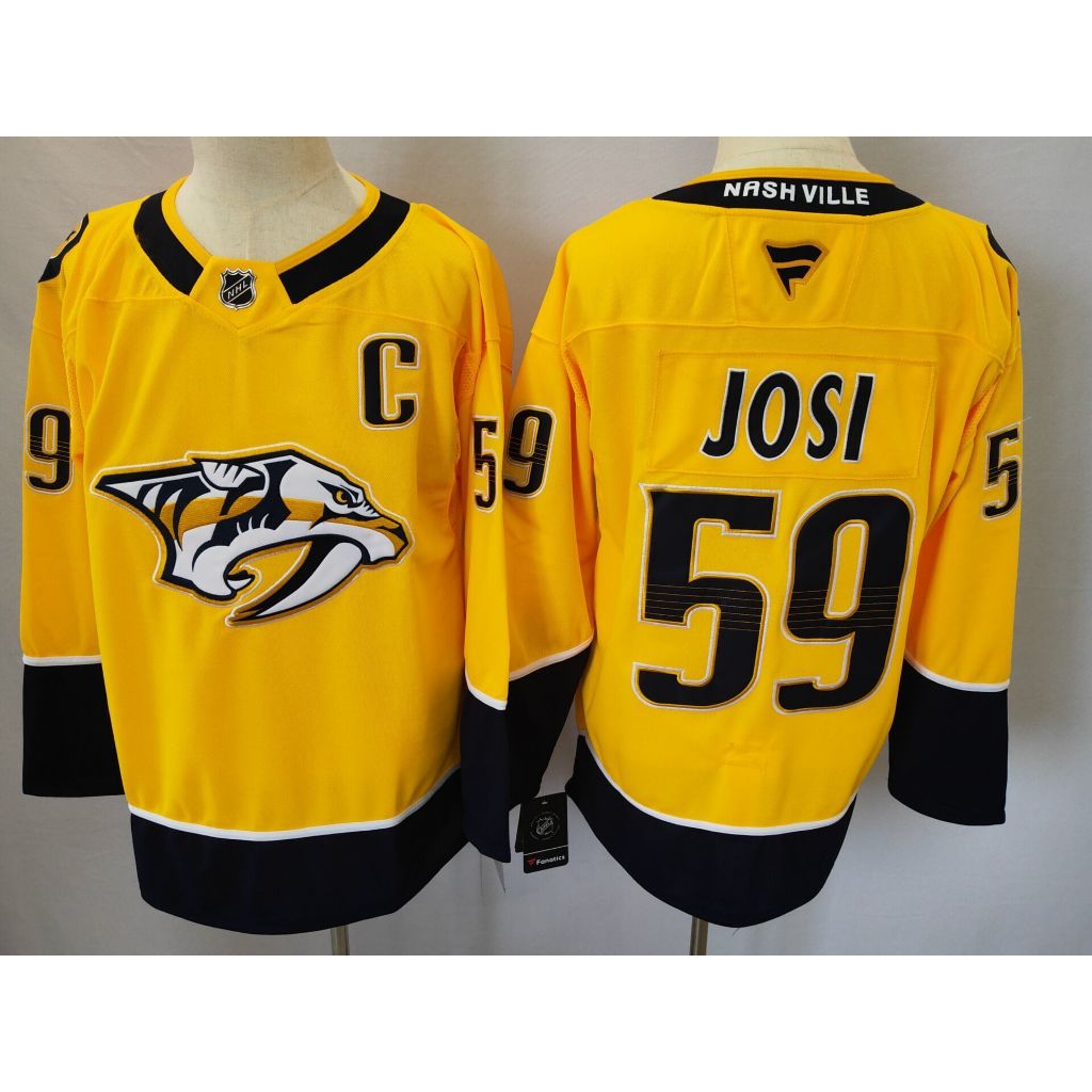 NHL Jersey Predators, Áo thể thao dài tay thêu đẹp