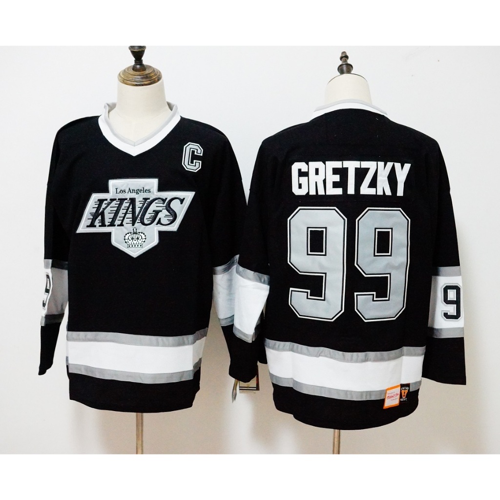 Retro NHL Jersey Khúc Côn Cầu, Thêu Mỹ Dài Tay