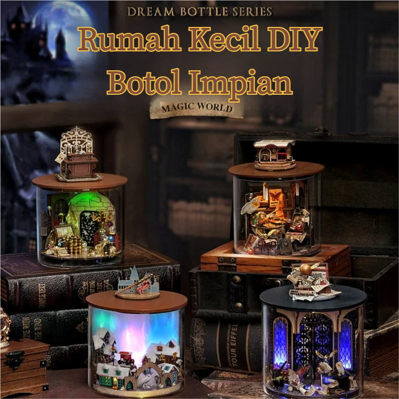 [Magic in Bottle] Dream Bottle DIY Dream House Kín Đồ trang trí chống bụi Chữa bệnh Quà tặng thủ côn