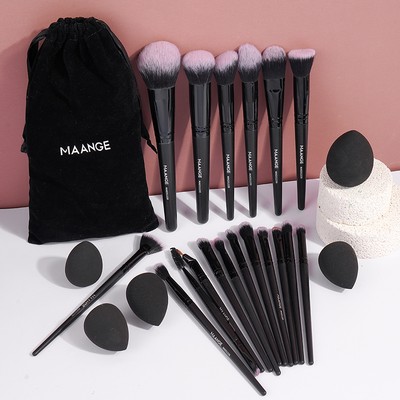 MAANGE 24Pcs Bộ cọ trang điểm chuyên nghiệp dành cho người mới bắt đầu 51239