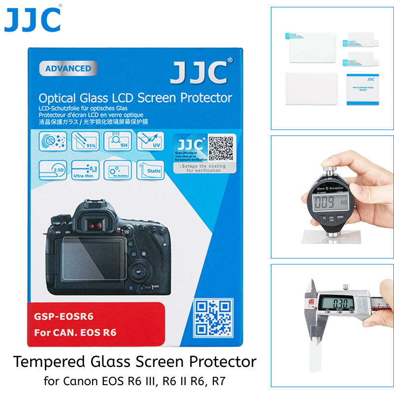 Tấm bảo vệ màn hình kính cường lực JJC cho máy ảnh Canon EOS R6 III R6III R6 II R6II R6M3 R6M2 R6 Ma