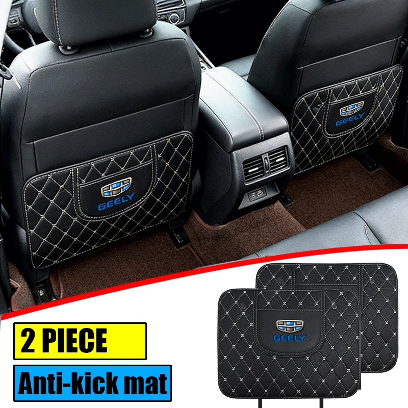 2 Chiếc Ghế Ô Tô Miếng Lót Sau Thảm Da Chống Dính Bảo Vệ Dành Cho Geely MK LC Emgrand GC6 GC9 Tầm Nh