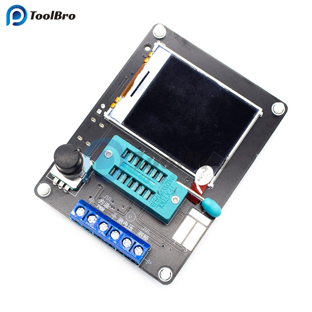 GM328A Transistor Tester LCD kỹ thuật số LCR Diode Điện dung ESR Đồng hồ đo tần số điện áp sóng vuôn