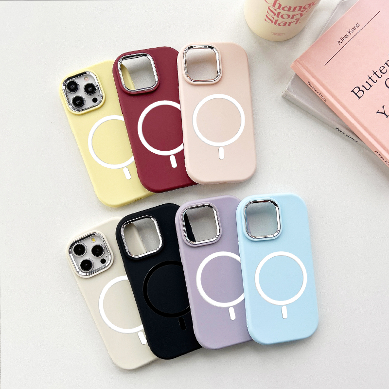 Ốp Silicon Mềm Nhiều Màu Cho Motorola G05 G15 G35 G75 Edge 50 60 60S 60 Fusion 5G Vỏ Từ Tính Không D