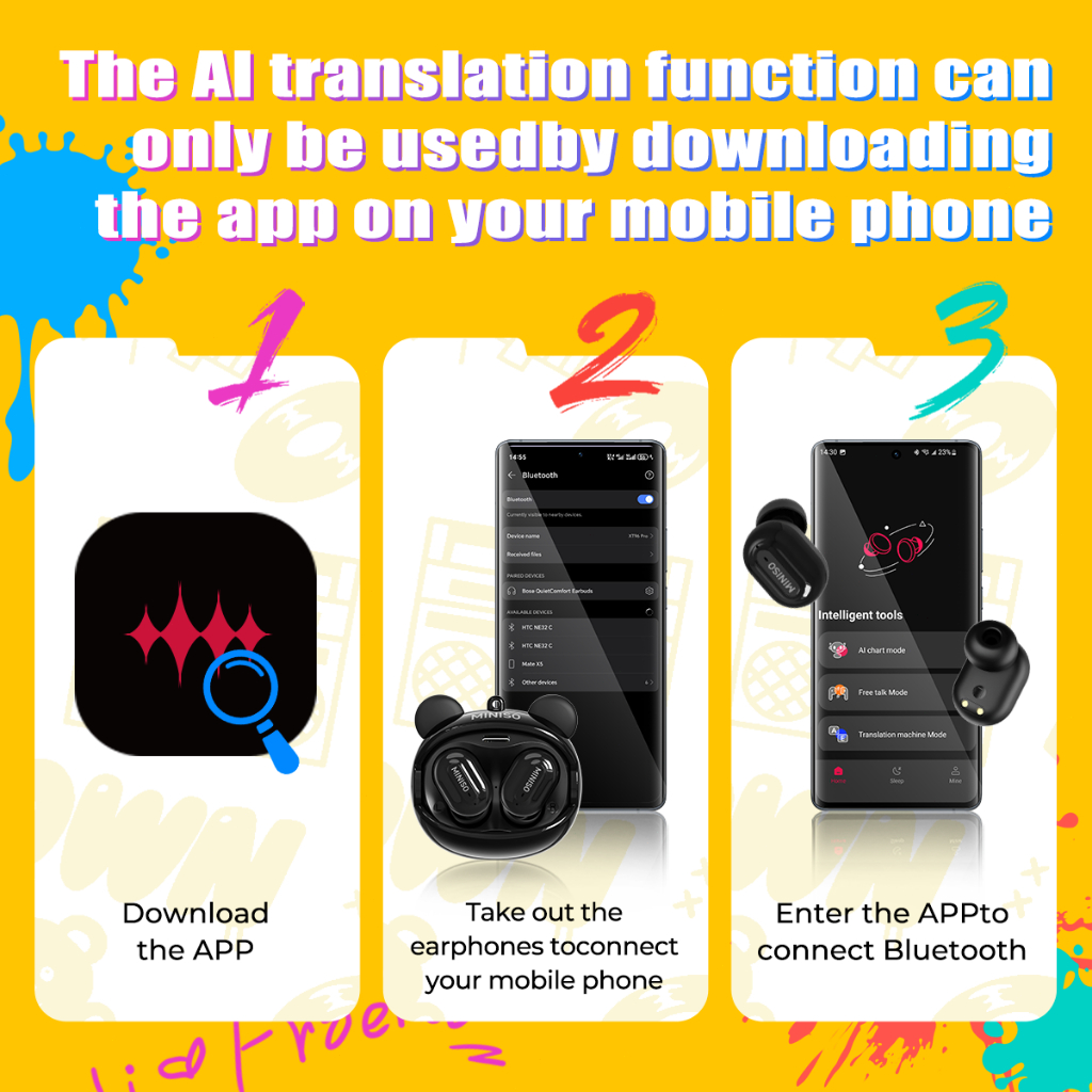 Bảo hành 1 năm MINISO MS118 Tai nghe dịch ngôn ngữ thời gian thực Tai nghe Bluetooth không dây AI OWS Hỗ trợ 135 ngôn ngữ Tai nghe thể thao Biểu hiện có thể thay thế IPX5 Giảm tiếng ồn chống nước | BigBuy360 - bigbuy360.vn