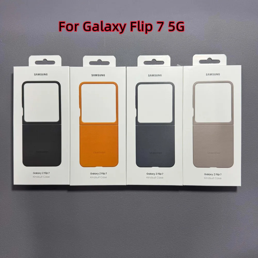 Ốp Da Chính Hãng Cho Samsung Z Flip 7 5G Slim Chống Sốc Ốp Lưng Cho Z Flip 7 5G Da Điện Thoại Di Độn