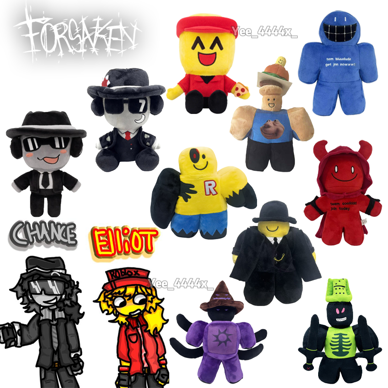 HOT Roblox Forsaken Plushie Ngộ nghĩnh Forsaken Chance Elliot c00lkidd 1x1x1x1 Đồ Chơi Sang Trọng Qu