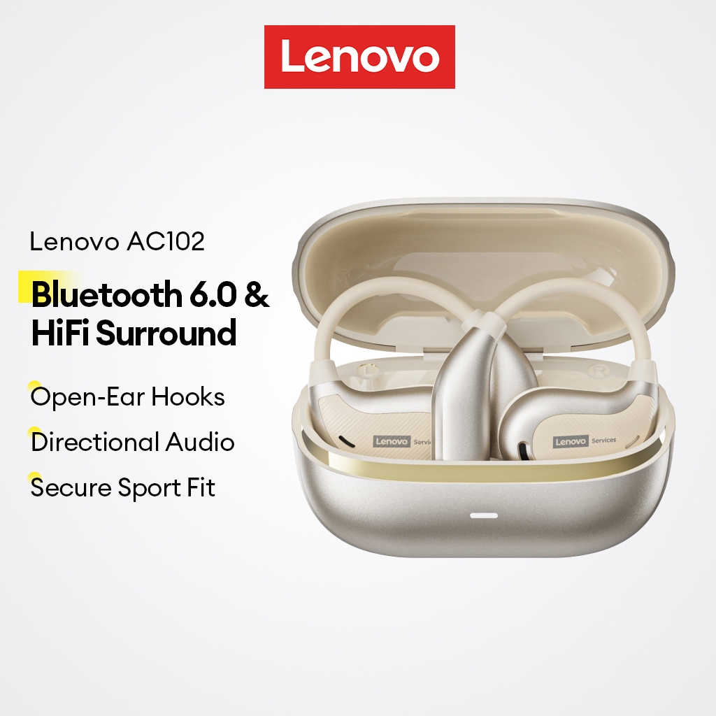 Tai nghe Bluetooth Lenovo AC102 Tai nghe không dây Móc tai mở có Bluetooth V6.0 và Âm thanh vòm HiFi cộng với Âm thanh định hướng cho thể thao | BigBuy360 - bigbuy360.vn