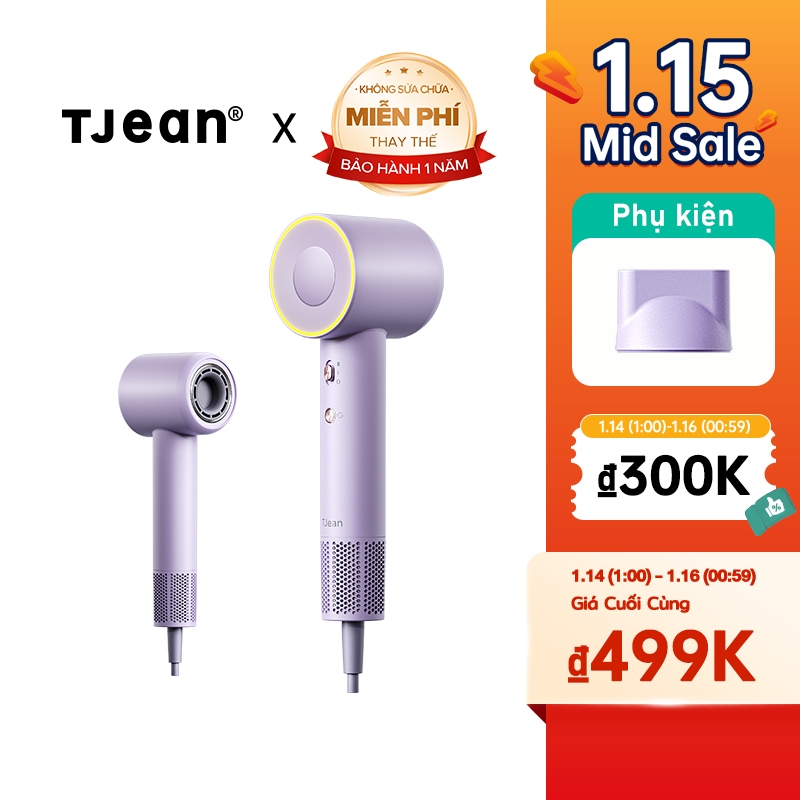 TJean  Máy sấy tóc ion âm tốc độ cao  2 chiều công suất cao sấy tóc nhanh