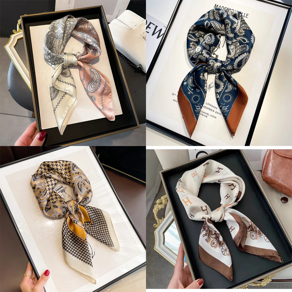 Khăn lụa đa chức năng vuông 70 * 70cm Phụ kiện thời trang A103