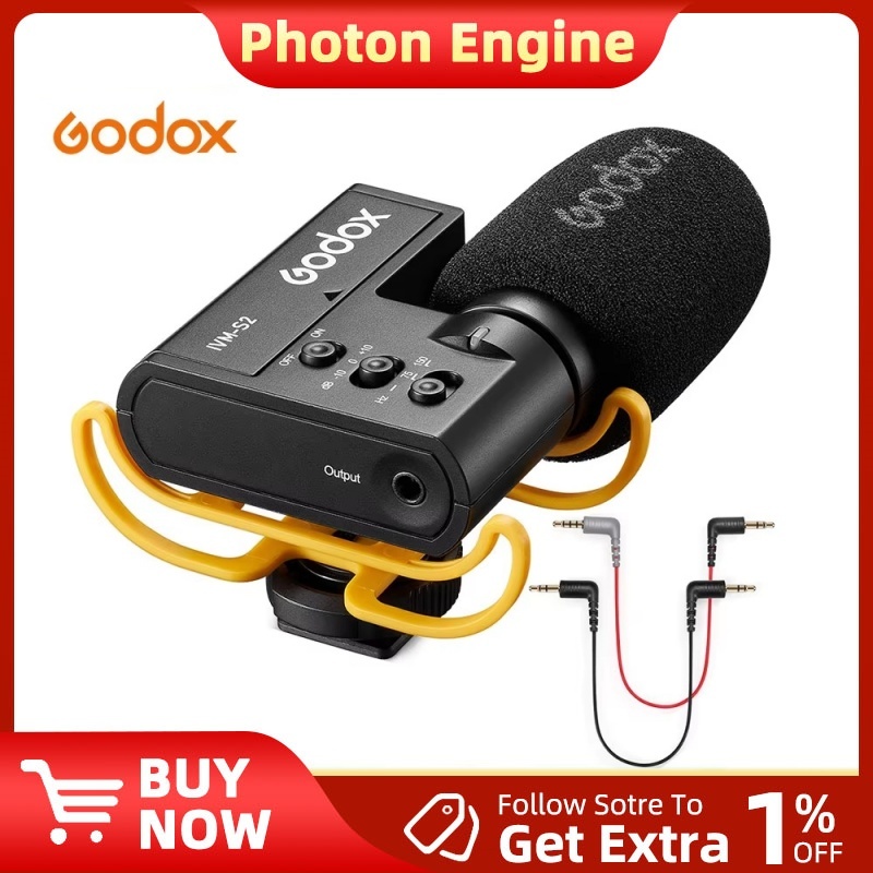 GODOX IVM-S2 micro loại súng điện thoại di động micro SLR camera ghi âm trực tiếp phỏng vấn micro ng