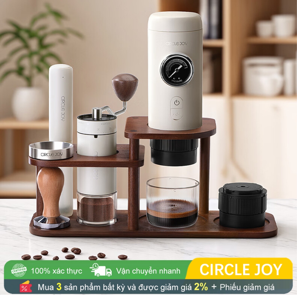 Bộ máy pha cà phê Espresso đa năng Circle Joy 20Bar IPX5 áp suất cao chống nước cho gia đình