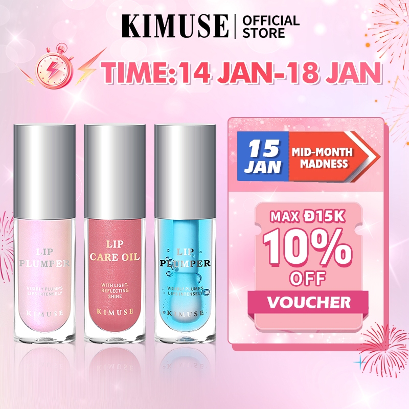 Son bóng KIMUSE dưỡng ẩm lâu trôi giúp môi đầy đặn
