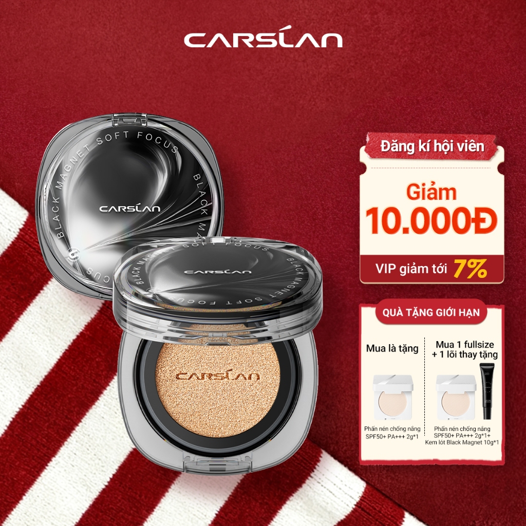 Carslan Black Magnet Air Cushion Bảo hiểm kiểm soát dầu Mặc dài 13g