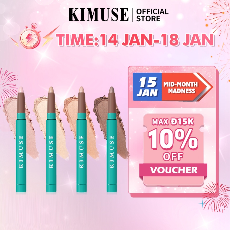 2 Thỏi phấn mắt KIMUSE ánh nhũ làm màu sáng da