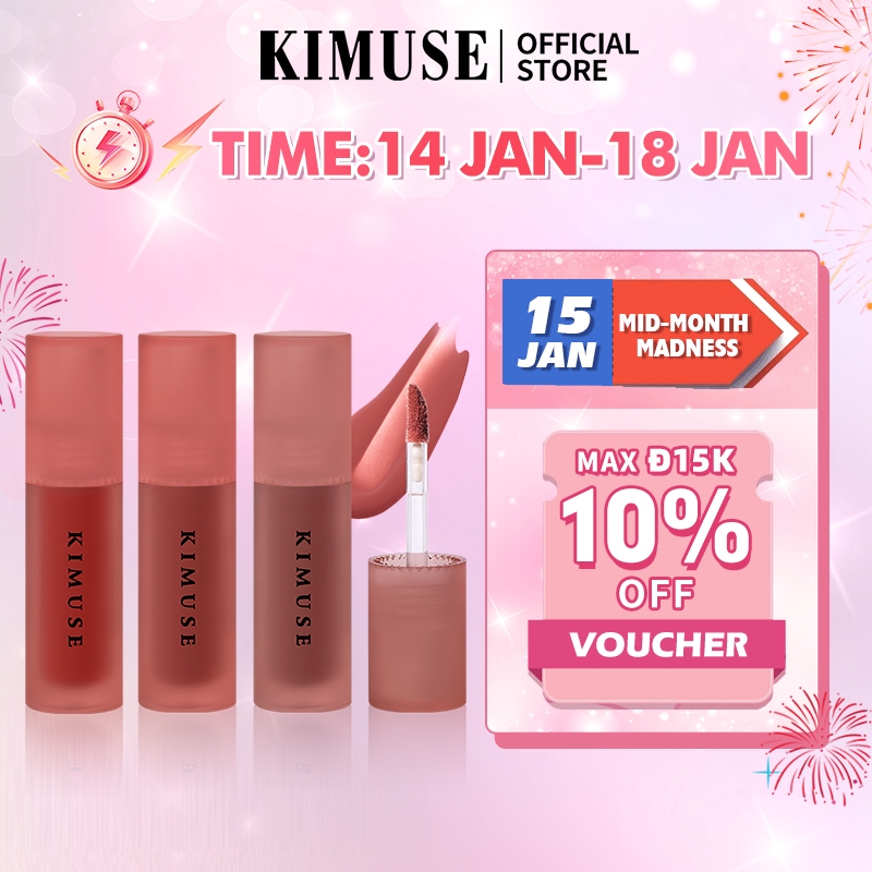 Set 3 son kem lì KIMUSE kháng nước lâu trôi chuyên dụng 90g