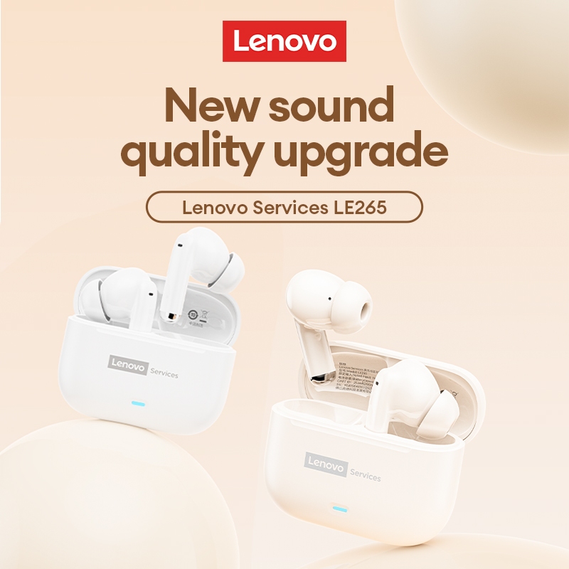 Tai nghe Bluetooth Lenovo LE265 và Tai nghe không dây có Bluetooth V6.0 và ENC Khử tiếng ồn cộng với Bass HiFi 13mm | BigBuy360 - bigbuy360.vn
