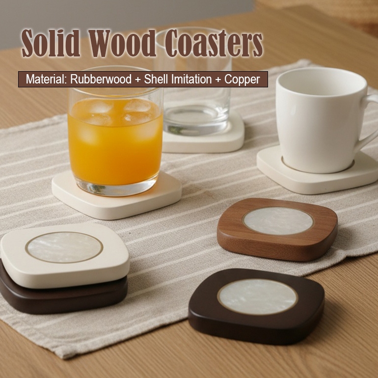 Sáng Tạo Cách Nhiệt Coaster Cà Phê Coaster Sáng Tạo Bằng Gỗ Cách Nhiệt Coaster Tròn Vuông Vỏ Coaster