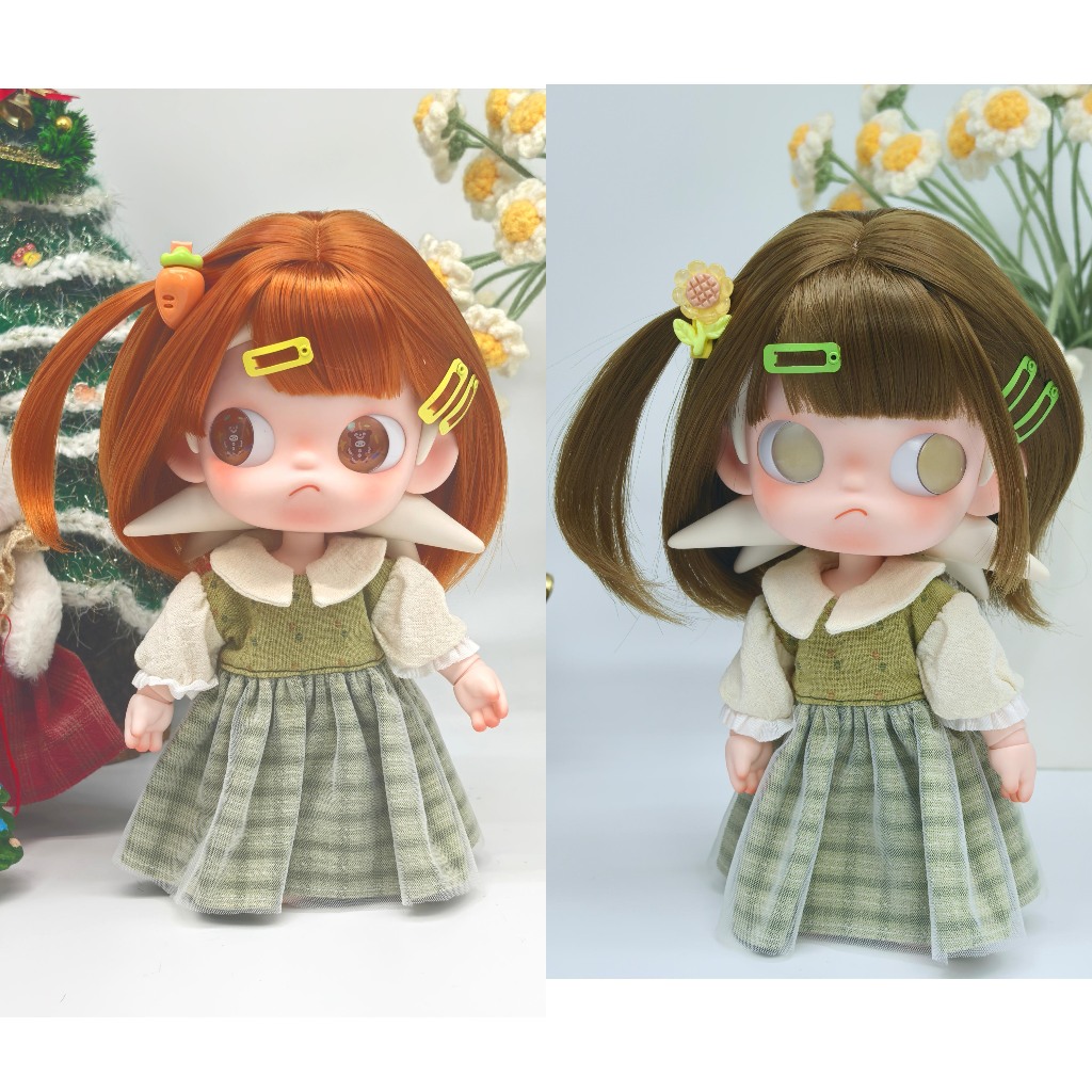 Zsiga Doll Tóc Giả Cam Cyan Thay Đổi Tay Phụ Kiện Búp Bê Tóc