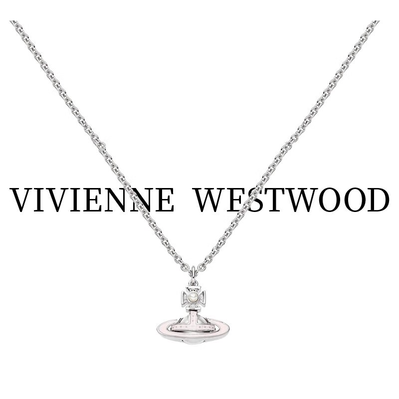 Vòng cổ sao Thổ Vivienne Westwood Empress Bạc Hồng