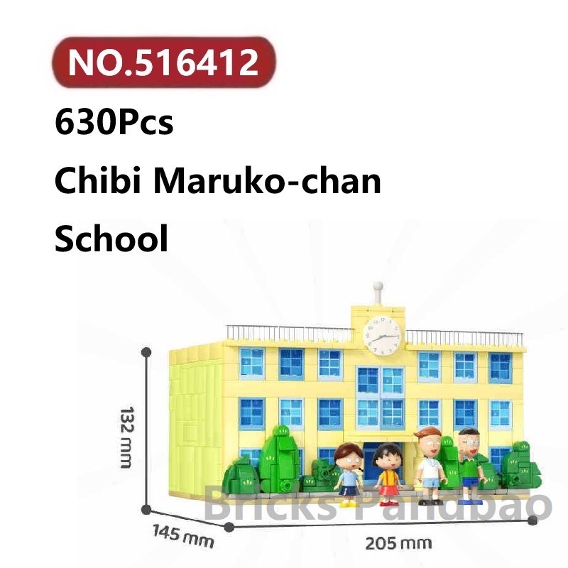 ✨Kiến trúc Maruko-chan Đồ Chơi Lắp Ráp Mô Hình 630Chi Tiết WEKKI Building Lắp Ghép Xếp Hình