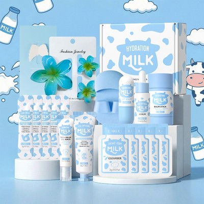 LAIKOU Hoàn Chỉnh Sữa Dưỡng Da Mặt Thường Ngày Cho Nuôi Dưỡng Sâu Hydrating Cho Nữ Cô Gái Chăm Sóc Da Sinh Nhật Quà Tặng Ngày Lễ Tình Nhân