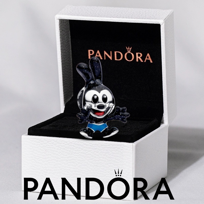 Hộp trang sức bạc S925 Disney Oswald The Lucky Rabbit -charm và vòng tay
