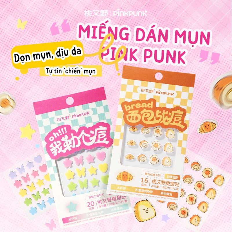 Cute Miếng Dán Mụn BHA Tái PinkPunk Tạo Chăm Sóc Làn Da Ngày Đêm | BigBuy360 - bigbuy360.vn