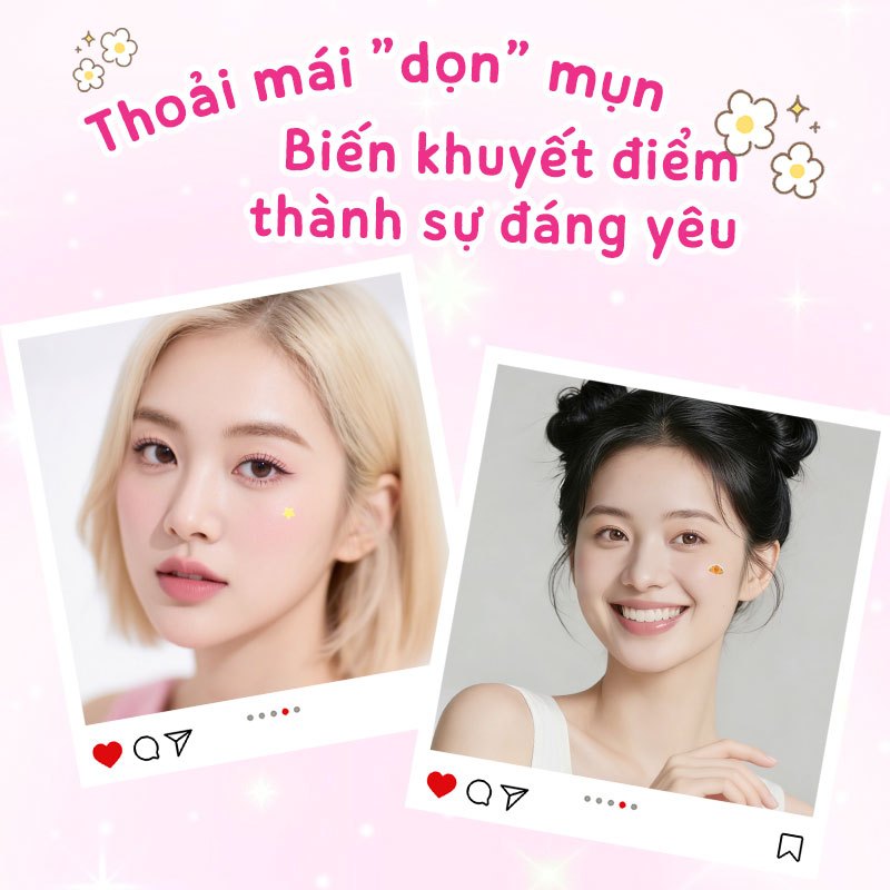 Cute Miếng Dán Mụn BHA Tái PinkPunk Tạo Chăm Sóc Làn Da Ngày Đêm | BigBuy360 - bigbuy360.vn