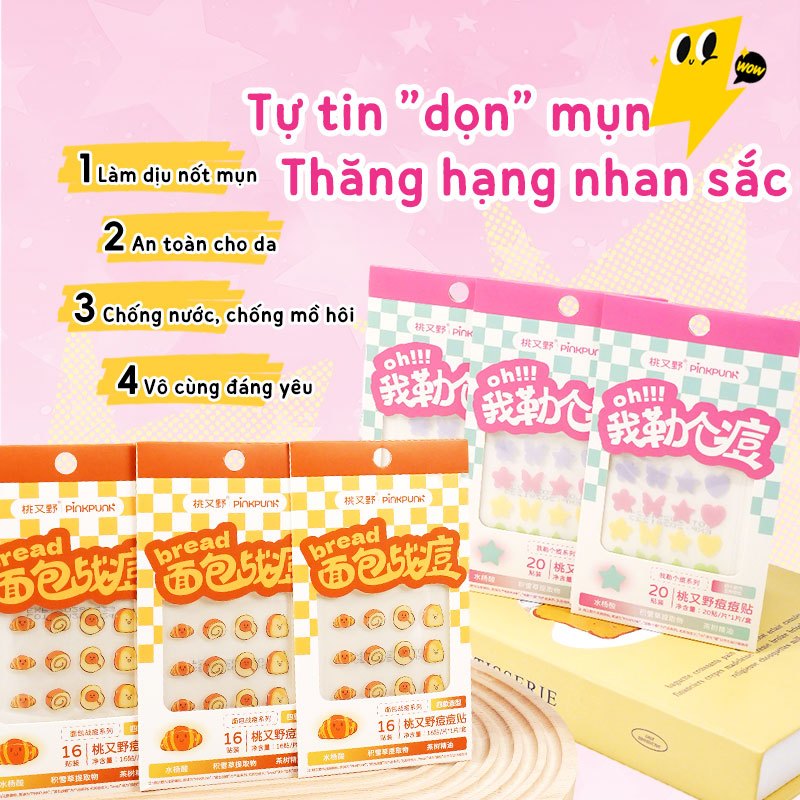 Cute Miếng Dán Mụn BHA Tái PinkPunk Tạo Chăm Sóc Làn Da Ngày Đêm | BigBuy360 - bigbuy360.vn