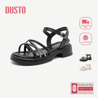 DUSTO Giày Sandal Nữ Đế Dày Điều Chỉnh Gót Dày Khóa DW25X0224A