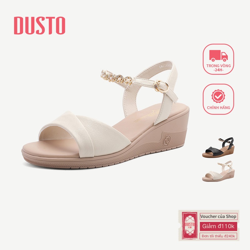Giày Sandal DUSTO Nữ Nêm Giày Sandal Đi Biển DW25X0236A