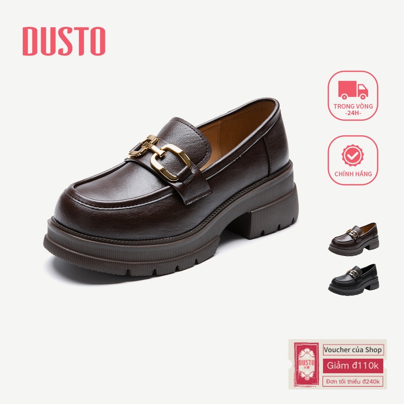 Giày lười DUSTO Giày nữ đế dày mũi tròn DW25Q0153A