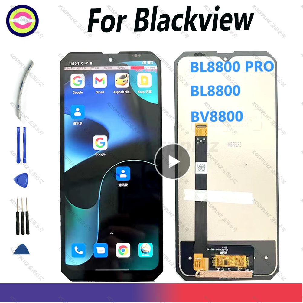 Dành Cho Blackview BV8800 BL8800 Pro Màn Hình LCD + Thay Thế Lắp Ráp Màn Hình Cảm Ứng 6.58 "Cho BLAC