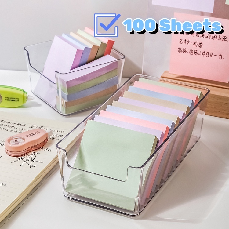 Set 100 Tờ Giấy Ghi Chú Nhiều Màu Sắc Dùng Để Đánh Dấu Sách Tiện Lợi