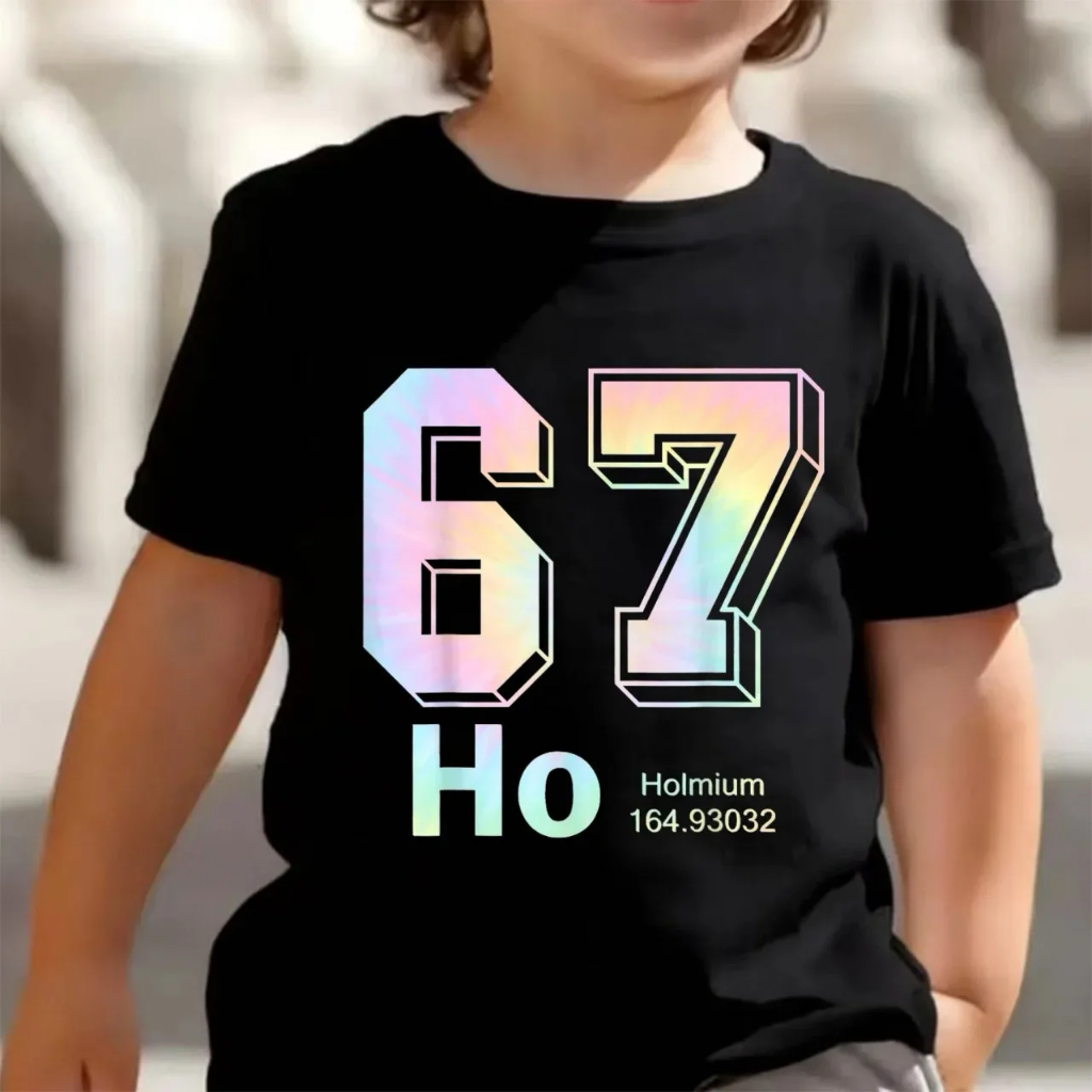 Hip Hop Teal A Brain Rot 67 Six Seven Children Áo Thun 6-7 Ngộ nghĩnh Ý Brainrot Y2k Cotton Thiếu Ni