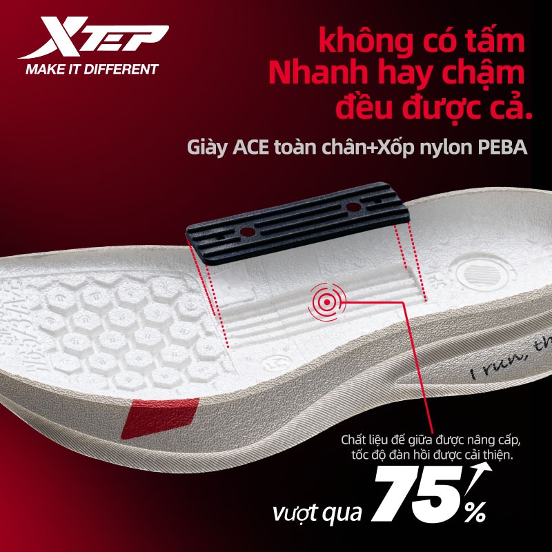【XTEP】2000KM 5.0 PRO | Giày chạy bộ tập luyện siêu việt Đế giữa ACE-Foam Super Training Running Shoe | BigBuy360 - bigbuy360.vn