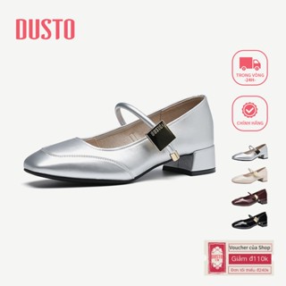 DUSTO Giày Cao Gót Nữ Mary Jane Giày Da Bán Chạy Nữ DW24C0051A