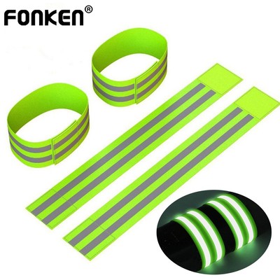 Fonken 1 / 2 / 4 Cảnh Báo Dây Phản Quang Đàn Hồi Băng Tay Dây Đeo Tay Phản Quang Băng Mắt Cá Chân Dây An Toàn