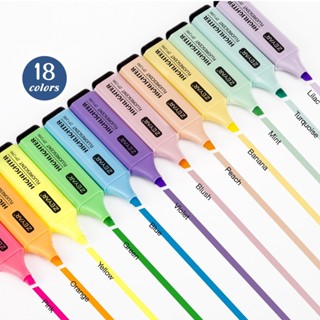 18 màu lựa chọn Bút Dạ Quang Màu Pastel, Bút Đánh Dấu Highlight,cute nhiều màu marker dạ quang Suppy nhiều màu sắc