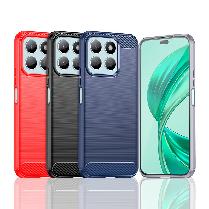 Dành Cho Honor X6 X6A X6B X6C X6S Ốp Điện Thoại TPU Chống Sốc Sợi Carbon Cho Honor X6C Ốp Lưng