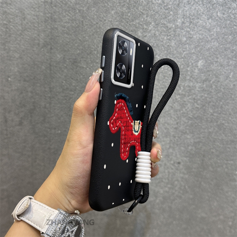 Ốp Lưng Cho OPPO A57 4G 2022 A57 5G 2022 A77 A77s Vỏ Điện Thoại Họa Tiết Da Cao Cấp Hoạt Hình Thẩm M