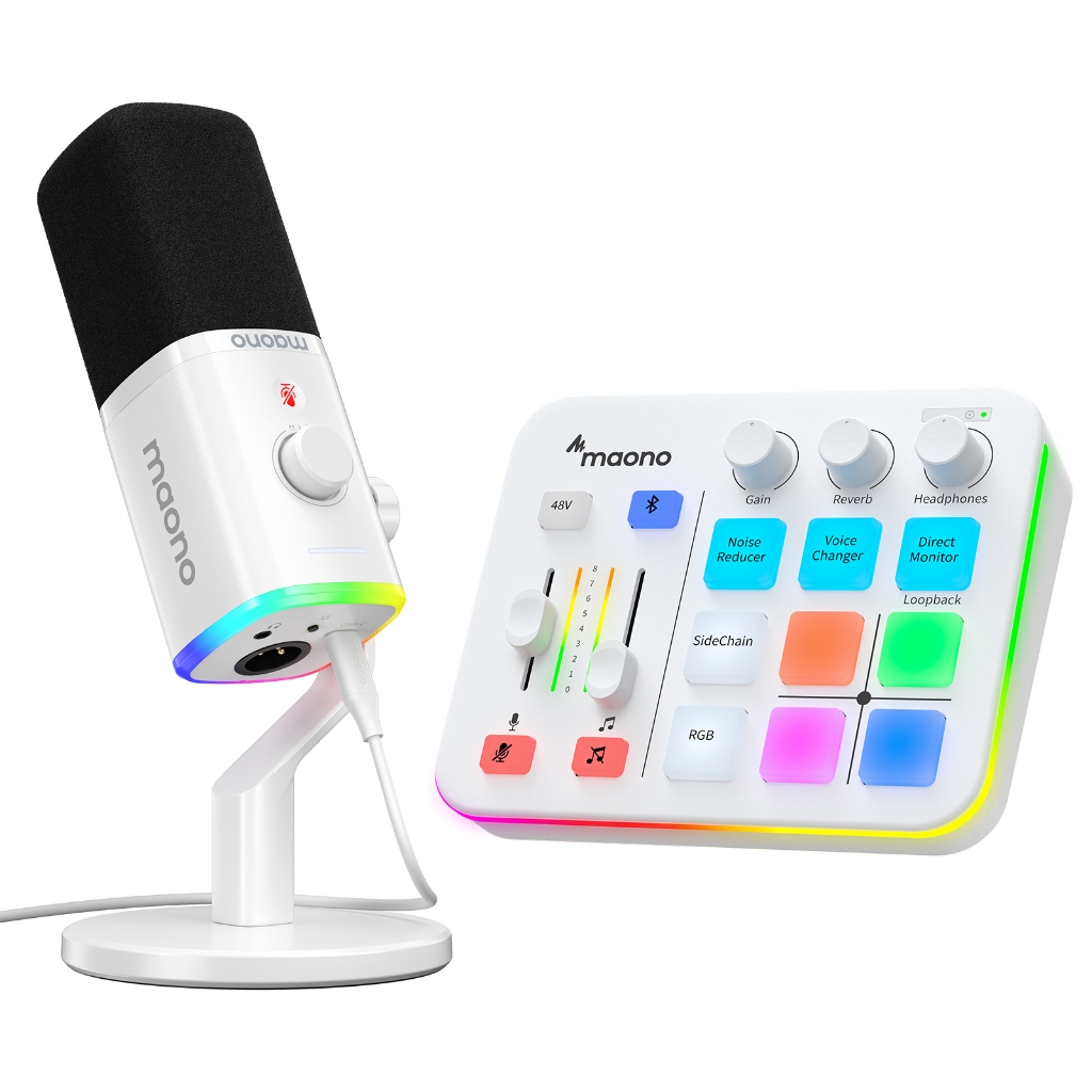 Bộ micro chơi game Maono G1 Neo + PD100X Bộ micro card âm thanh có thẻ âm thanh, Mic động và nguồn m