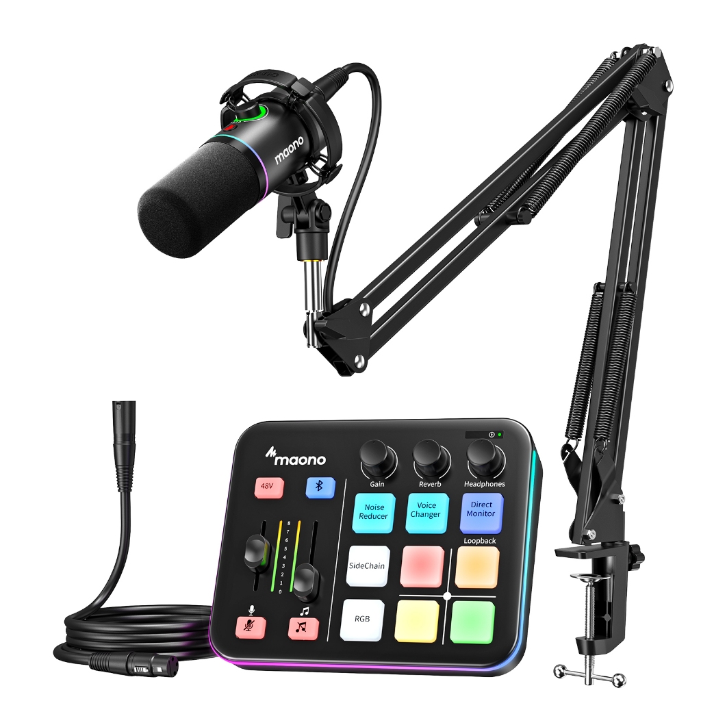 Bộ micro chơi game Maono G1 Neo + PD200XS Bộ micro card âm thanh Mic phát thanh có thẻ âm thanh, Mic