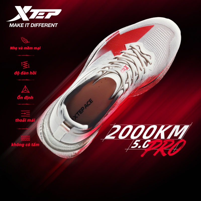 【XTEP】2000KM 5.0 PRO | Giày chạy bộ tập luyện siêu việt Đế giữa ACE-Foam Super Training Running Shoe | BigBuy360 - bigbuy360.vn