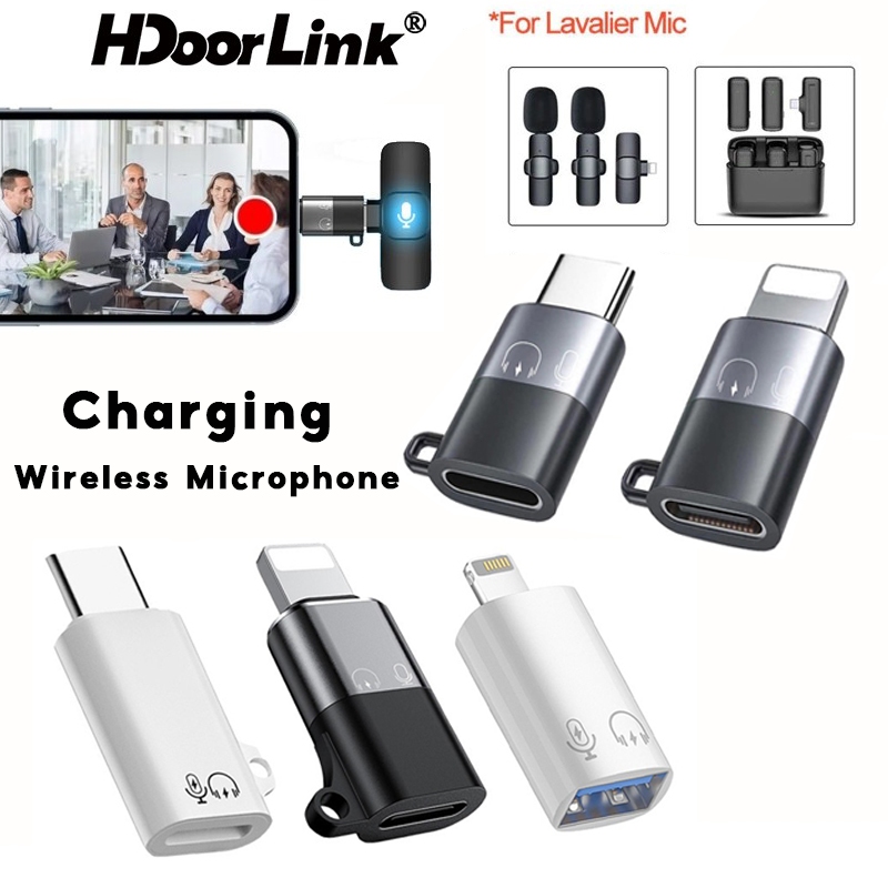 HdoorLink Loại C Sang IOS Micro Không Dây Bộ Chuyển Đổi OTG IOS Nam Sang Type-C Nữ Sạc Chuyển Đổi