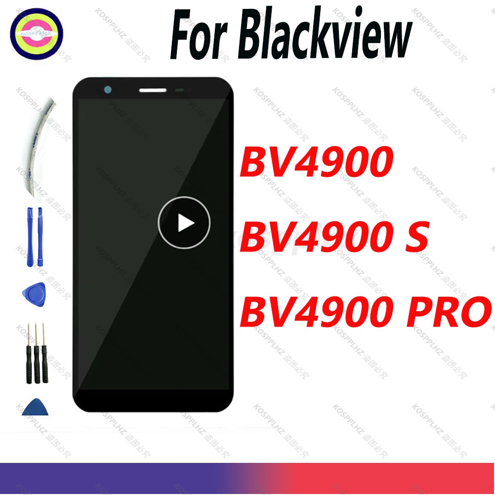 5.0-Inch Cho Blackview BV4900S Màn Hình Hiển Thị LCD Mặt Trước Kính Cảm Ứng Thay Thế Cho BV 4900 490