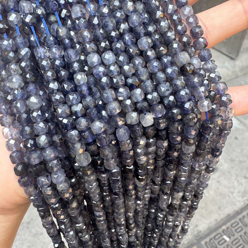 Cordierite Iolite Beads 4/6mm - Phù Hợp DIY Vòng Tay và Vòng Cổ