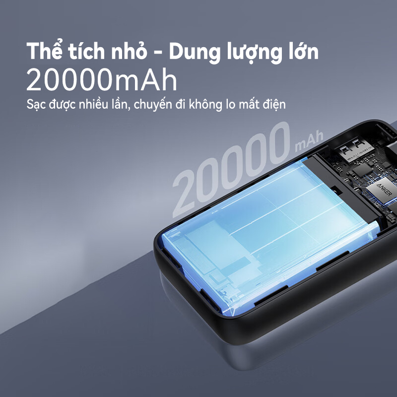 【Chứng nhận CCC】Sạc dự phòng Anker Zolo 20,000mAh 45W cung cấp sạc công suất cao, siêu nhanh và bao gồm hai cáp Type-C | BigBuy360 - bigbuy360.vn